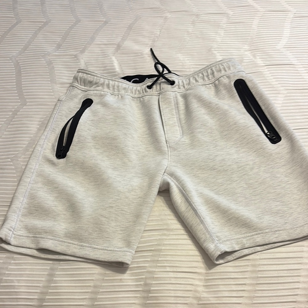 American Eagle Outfitters White and Black Athletic Shorts